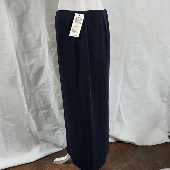 Style & Co Long Maxi Skirt Womens Size 12P Navy Blue Straight Zipper NWT - Picture 4 of 11